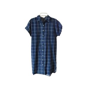 Max Studio Blue Plaid Dress‎